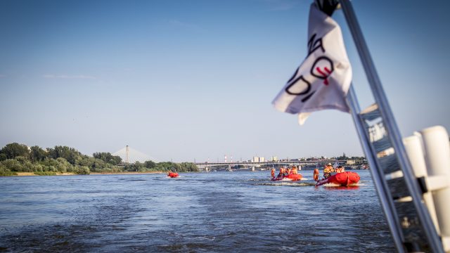 Sailing together on Vistula river