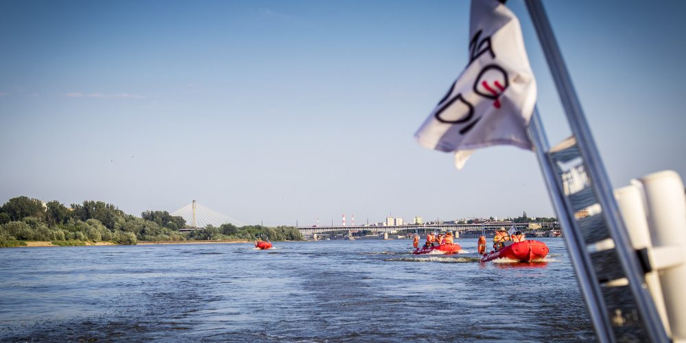Wspólne pływanie Motołódkami po Wiśle